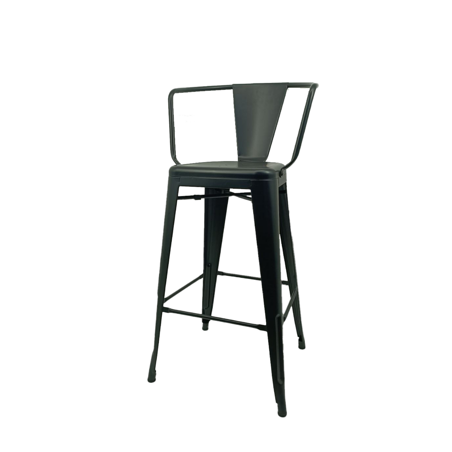 High Back Metal Bar Chair – Modern Industrial Seating