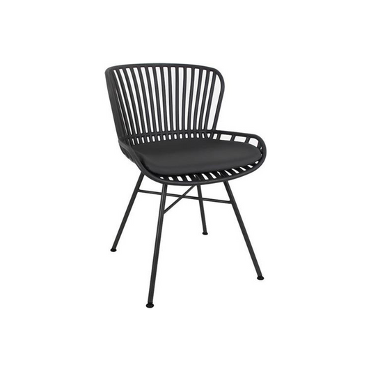Modern Open-Back Plastic Chair – Ventilated Design