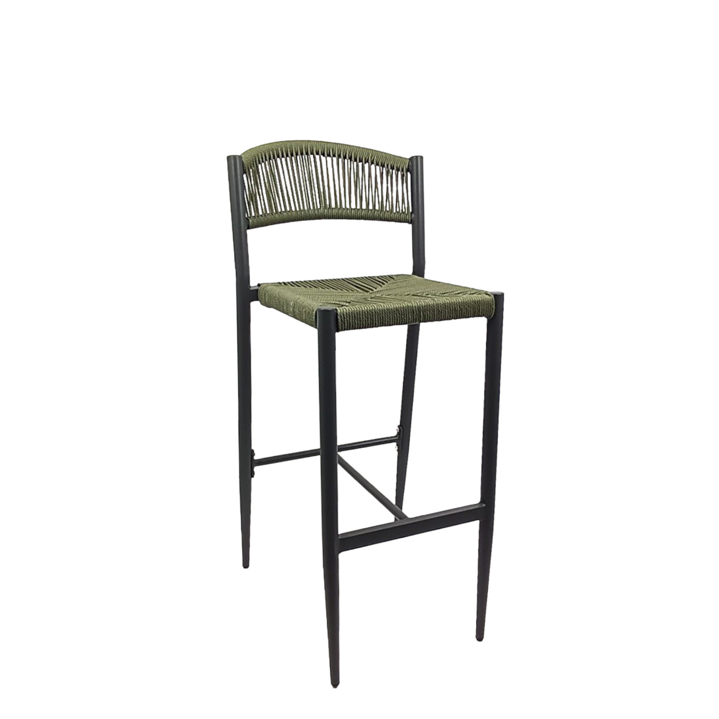 Aluminum Bar Chair – Rope Seat & Back