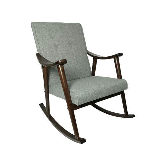 Wooden Rocking Chair – Fabric Seat Comfort