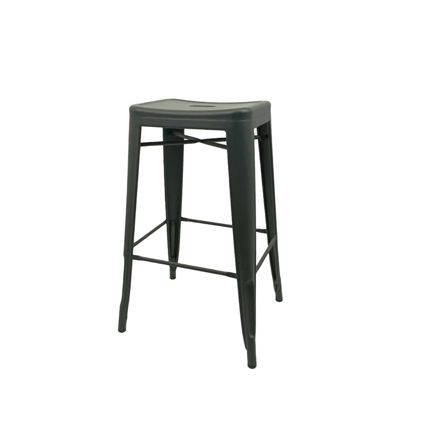 Wide Seat Metal Bar Stool – Backless