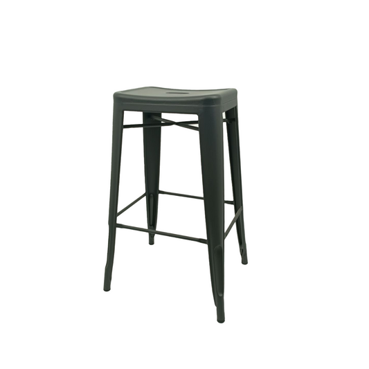 Wide Seat Metal Bar Stool – Backless