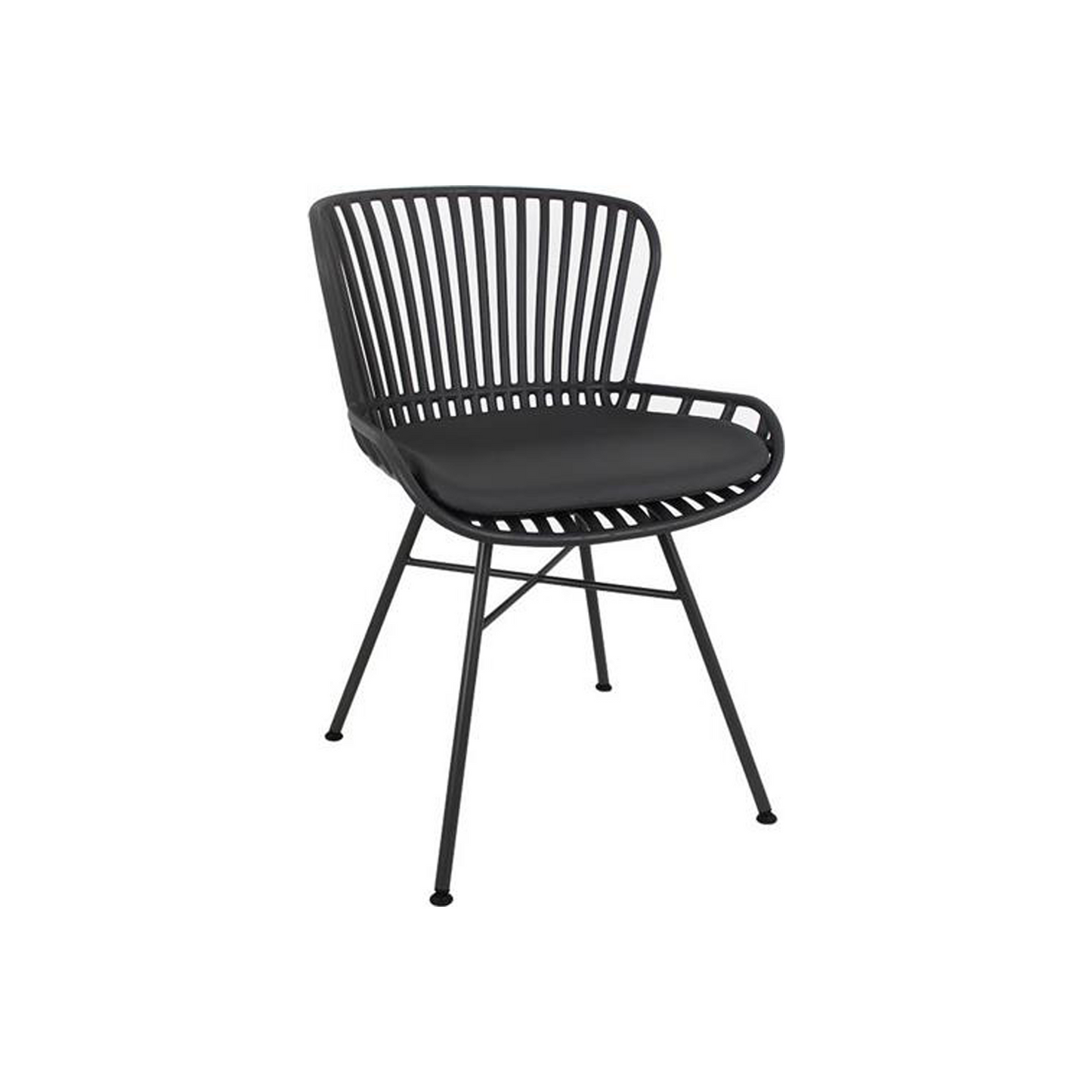 Modern Open-Back Plastic Chair – Ventilated Design